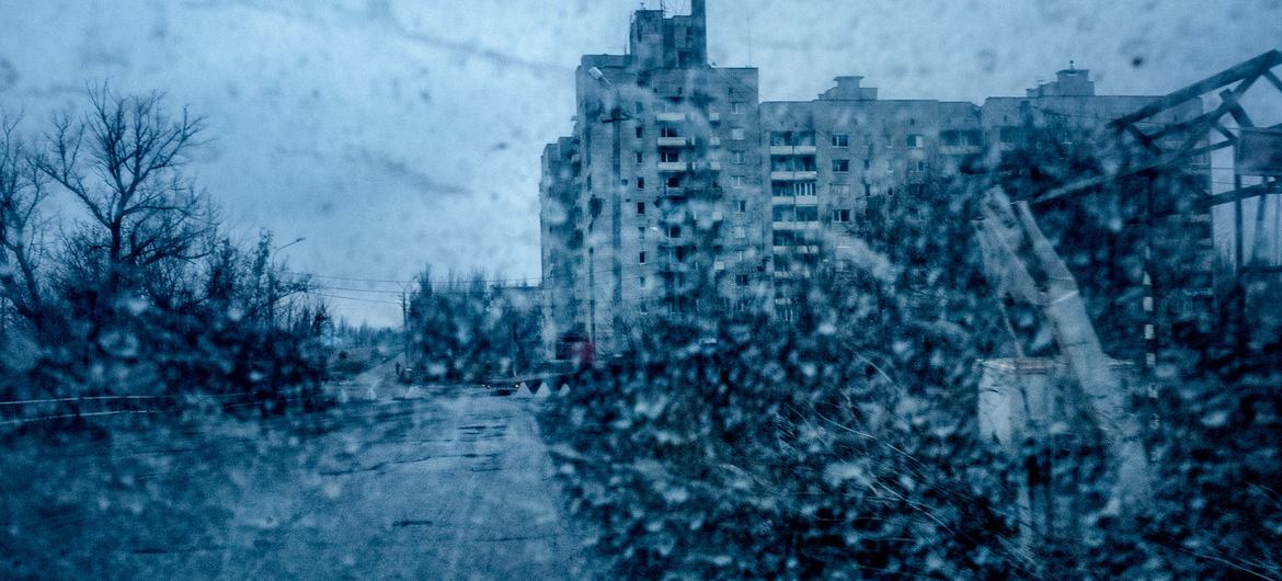 Un edificio destruido en Avdiivka, Donetsk, en Ucrania (foto de archivo).