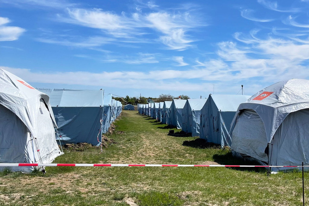 Campamento de refugiados en Palanka, en Moldavia, en la frontera con Ucrania.