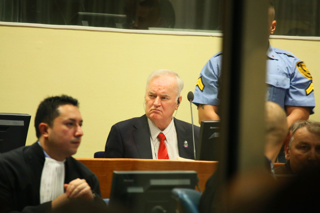 Ratko Mladic, ex comandante del Ejército Serbiobosnio, ante el Tribunal Internacional para la ex Yugoslavia (TPIY). 